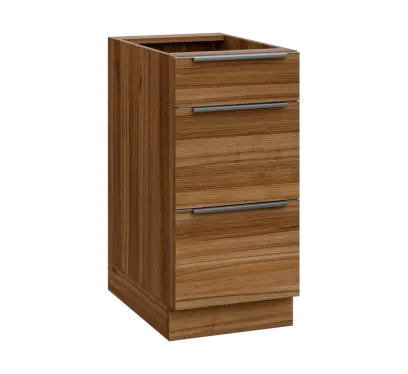 SIS - 4Z33 spodní skříňka, 3-zásuvková, 870x400x600, ořech světlý